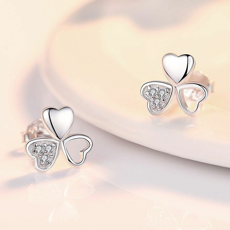 Brincos Trevo com Cristal – Presente em Prata 925