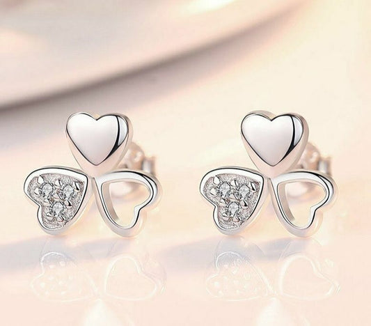 Brincos Trevo com Cristal – Presente em Prata 925